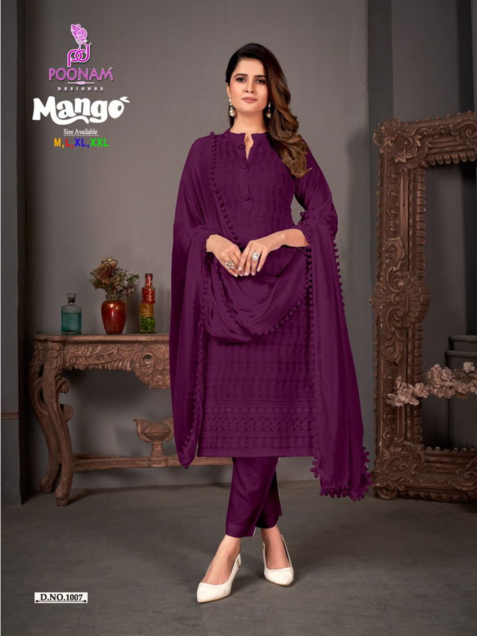 Mango Chikankari By Poonam Readymade Salwar Kameez Catalog
